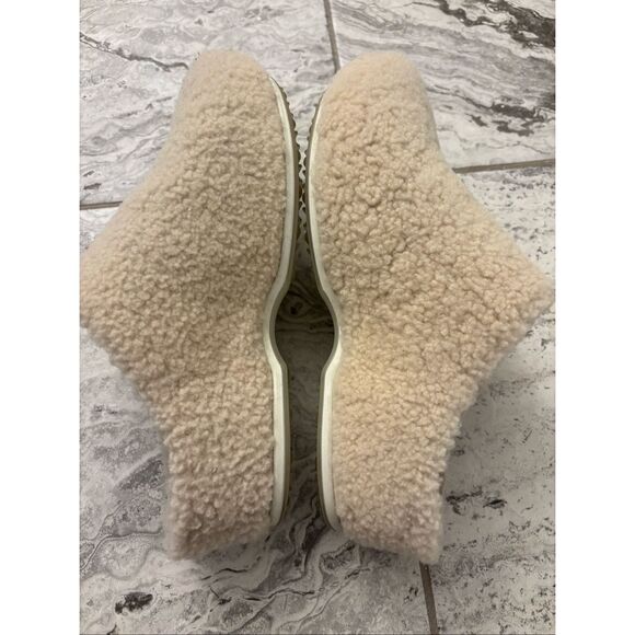 Nearly NEW Rosetta Getty shearling mules, cream Sz 38, $550 - Picture 4 of 6